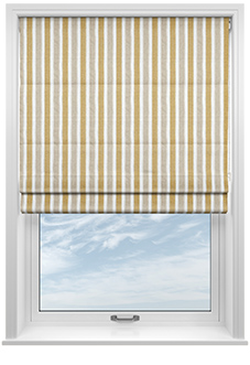 Port Laurent Stripe, Harvest Gold - Roman Blind